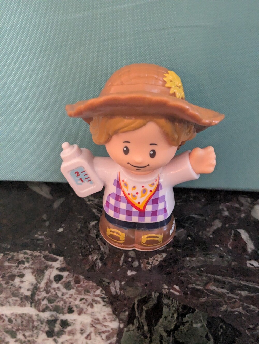 Little People -  Farm Friend Figure Toy - Brown Hat, White Shirt